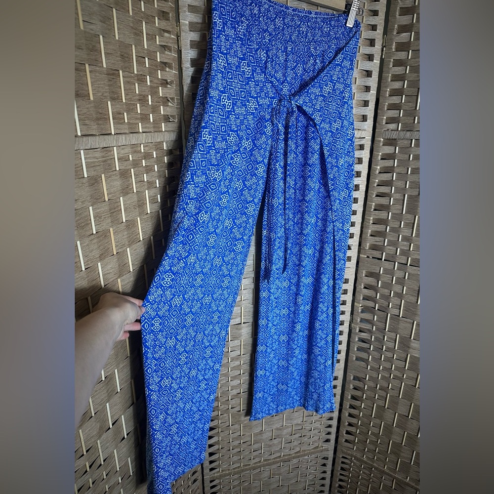 J. McLaughlin Wide Leg Tie-Front Bondi Beach Pants - Size Small - Picture 4 of 12